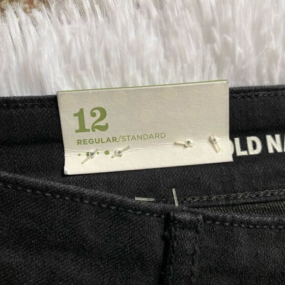 Old Navy Super Skinny Mid Rise Jeans New Black Womens Size 12 - Picture 7 of 9